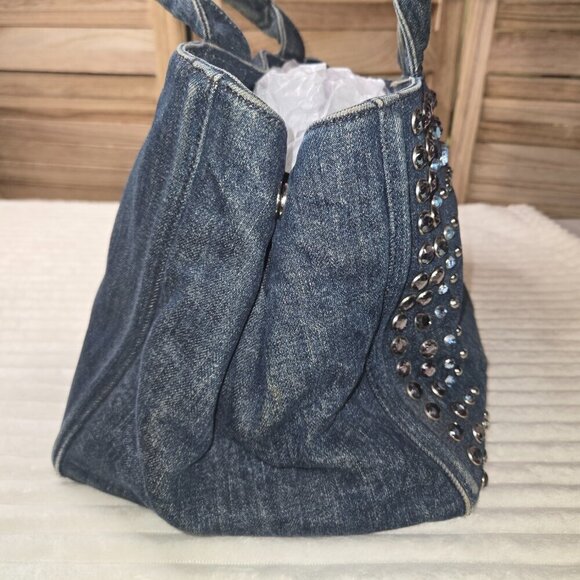 Prada Canapa Denim with Crystal Studs - Picture 4 of 7